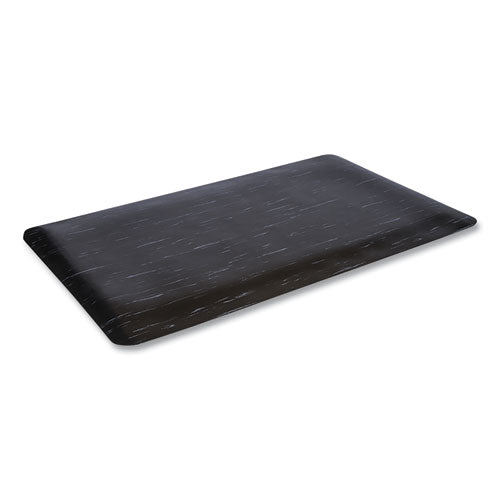 Image of Crown Cushion-Step Marbleized Rubber Mat, 36 x 72, Black