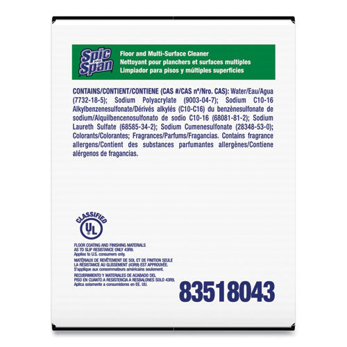 Image of Spic and Span® Liquid Floor Cleaner, 3 Oz Packet, 45/carton