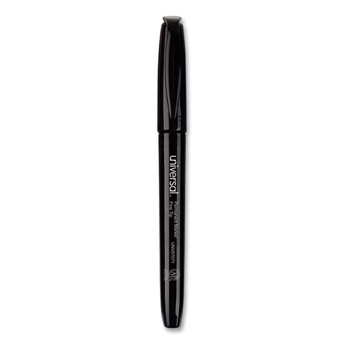 Image of Universal Pen-Style Permanent Marker Value Pack, Fine Bullet Tip, Black, 36/pack