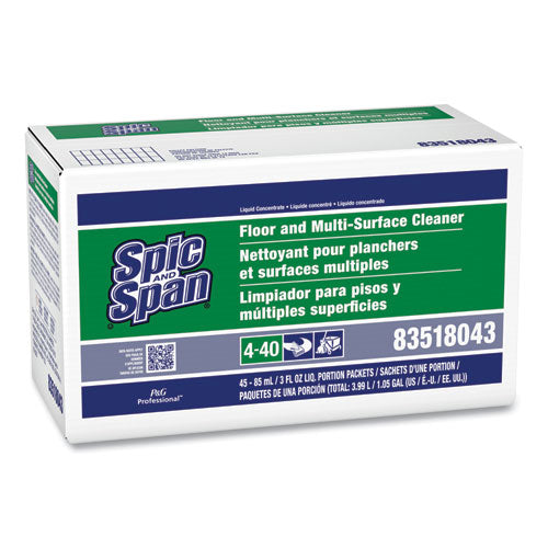 Image of Spic and Span® Liquid Floor Cleaner, 3 Oz Packet, 45/carton