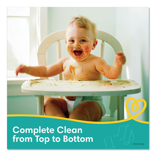 Image of Pampers® Complete Clean Baby Wipes, 1-Ply, Baby Fresh, 7 x 6.8, White, 72 Wipes/Pack, 8 Packs/Carton