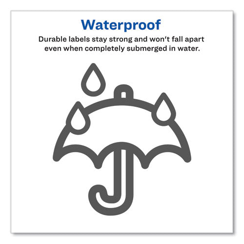 Image of Avery® Water-Resistant Wraparound Labels w/ Sure Feed, 9.75 x 1.25, White, 40/Pack