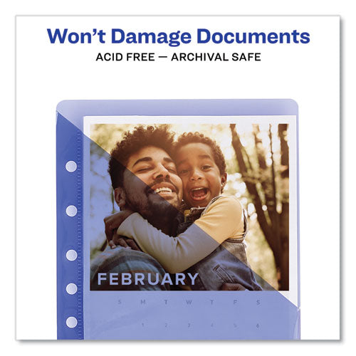 Image of Avery® Small Binder Pockets, Standard, 7-Hole Punched, Assorted, 9.25 x 5.5, 5/Pack