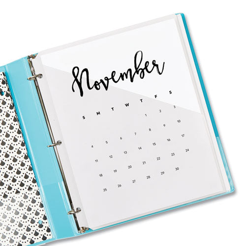 Image of Avery® Binder Pockets, 3-Hole Punched, 9.25 x 11, Clear, 5/Pack