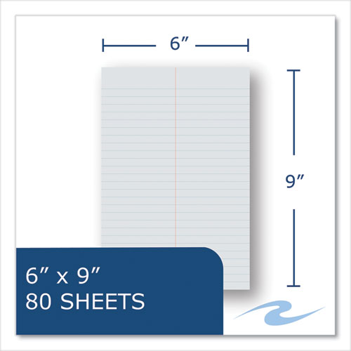 Image of Roaring Spring® Enviroshades Steno Notepad, Gregg Rule, White Cover, 80 Gray 6 X 9 Sheets, 4/pack