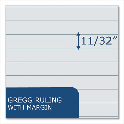 Image of Roaring Spring® Enviroshades Steno Notepad, Gregg Rule, White Cover, 80 Gray 6 X 9 Sheets, 4/pack