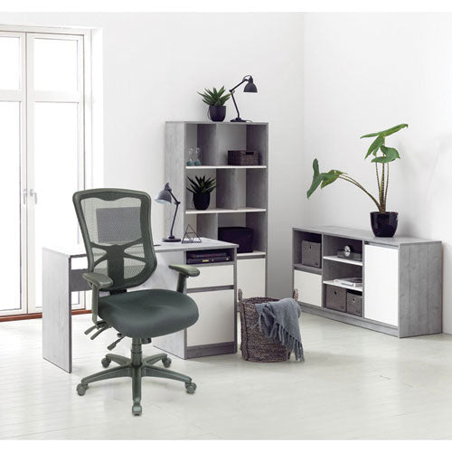 Image of Alera® Alera Elusion Series Mesh High-Back Multifunction Chair, Supports Up To 275 Lb, 17.2" To 20.6" Seat Height, Black