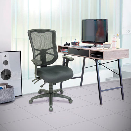 Image of Alera® Alera Elusion Series Mesh High-Back Multifunction Chair, Supports Up To 275 Lb, 17.2" To 20.6" Seat Height, Black