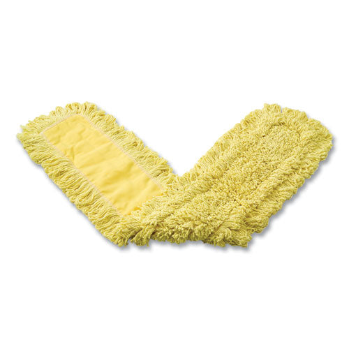 Image of Rubbermaid® Commercial Trapper Commercial Dust Mop, Looped-End Launderable, 5" X 48", Yellow