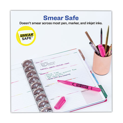 Image of Avery® Hi-Liter Pen-Style Highlighters, Fluorescent Pink Ink, Chisel Tip, Pink/black Barrel, Dozen