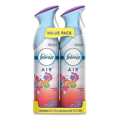Image of Febreze® AIR, Gain Moonlight Breeze, 8.8 oz Aerosol Spray, 2/Pack