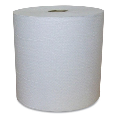 Image of Eco Green® Recycled Hardwound Paper Towels, 1-Ply, 7.88" x 800 ft, 1.8 Core, White, 6 Rolls/Carton