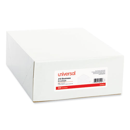 Image of Universal® Open-Side Business Envelope, #10, Monarch Flap, Gummed Closure, 4.13 x 9.5, White, 500/Box
