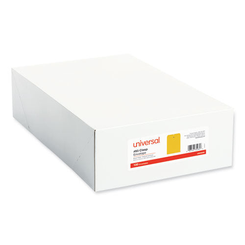 Image of Universal® Kraft Clasp Envelope, #93, Square Flap, Clasp/gummed Closure, 9.5 X 12.5, Brown Kraft, 100/box