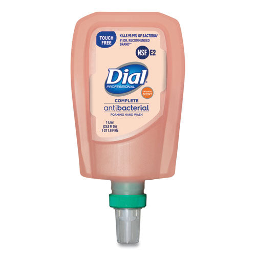 Image of Dial® Professional Antibacterial Foaming Hand Wash Refill for FIT Touch Free Dispenser, Original Scent, 1 L