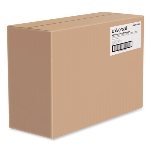 Image of Universal® Light Brown Kraft String/Button Interoffice Envelope, #97, Two-Sided Five-Column Format, 10 x 13, Light Brown Kraft, 100/Box