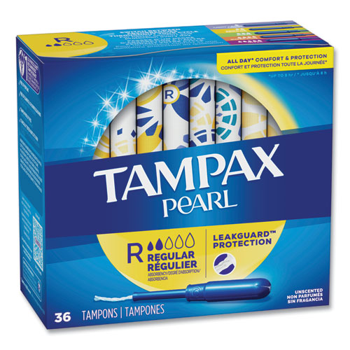 Image of Tampax® Pearl Tampons, Regular, 36/box
