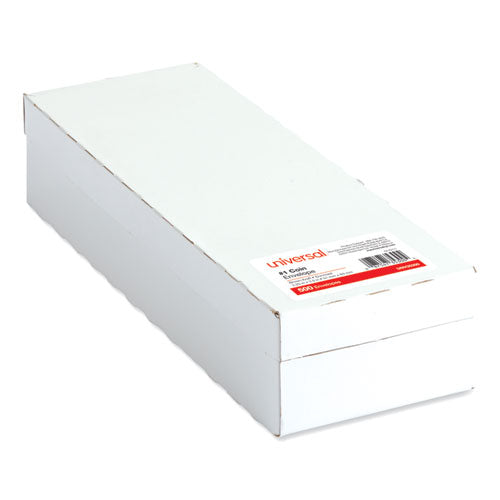 Image of Universal® Kraft Coin Envelope, #3, Round Flap, Gummed Closure, 2.5 X 4.25, Light Brown Kraft, 500/box
