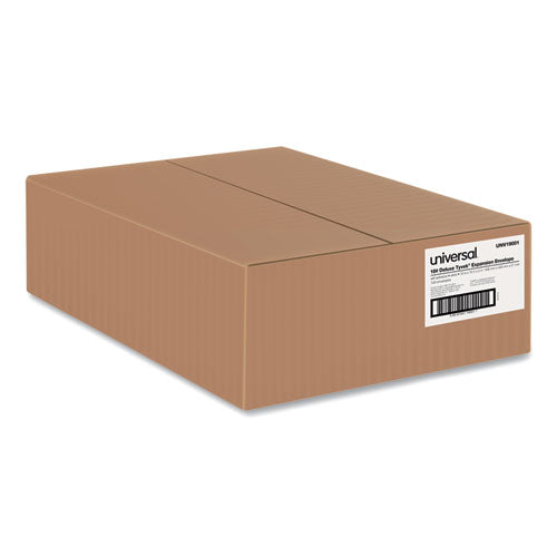 Image of Universal® Deluxe Tyvek Expansion Envelopes, Open-End, 2" Capacity, #15 1/2, Square Flap, Self-Adhesive Closure, 12 x 16, White, 100/Box