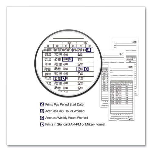 Image of Acroprint® Atr480 Time Clock And Accessories Bundle, Digital Display, White/charcoal