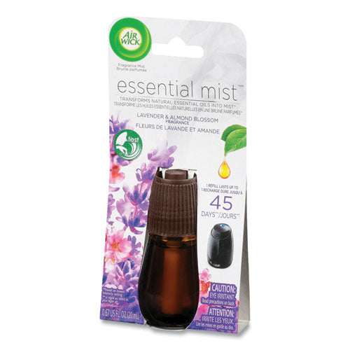 Image of Air Wick® Essential Mist Refill, Lavender And Almond Blossom, 0.67 Oz Bottle, 6/carton