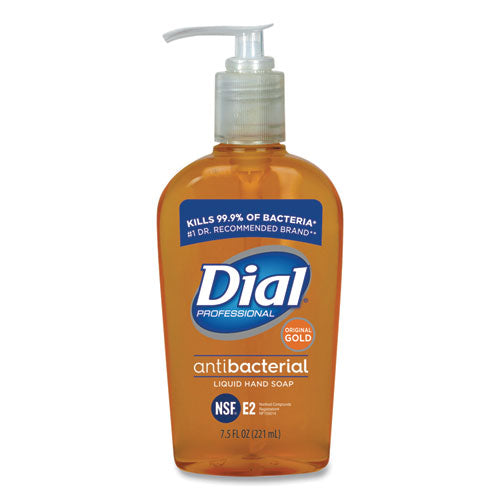 Image of Dial® Professional Gold Antibacterial Liquid Hand Soap, 7.5 oz, 12/Carton