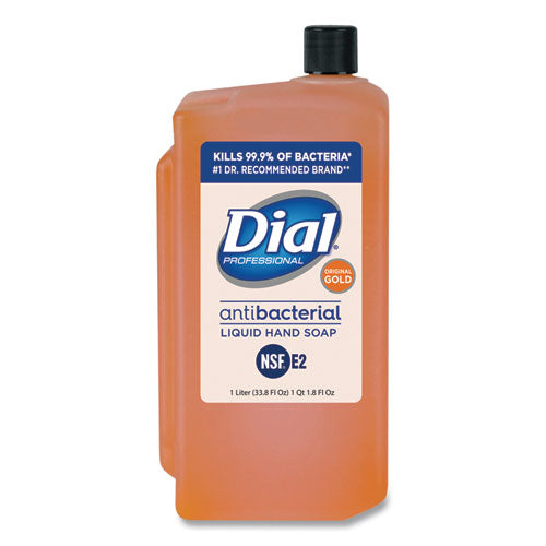 Image of Dial® Professional Gold Antibacterial Liquid Hand Soap, 1 L, 8/Carton