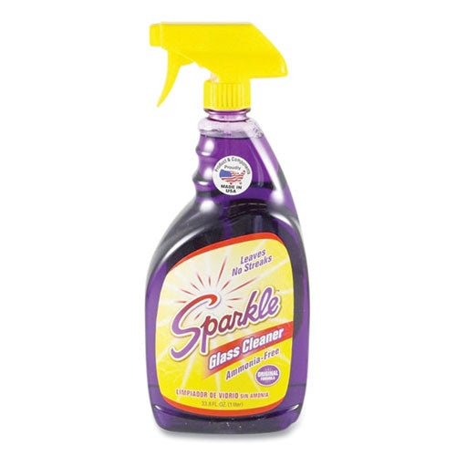 Image of Sparkle Glass Cleaner, 33.8 Oz Spray Bottle, 12/carton