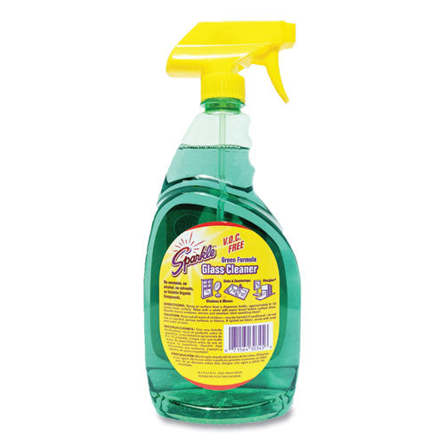 Image of Sparkle Green Formula Glass Cleaner, 33.8 Oz Bottle, 12/carton