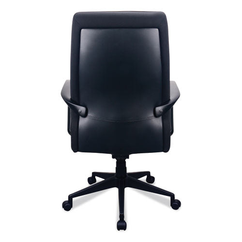 Image of Tempur-Pedic® by Raynor 300 Leather High-Back Chair, Supports Up To 250 Lb, 19.57" To 22.56" Seat Height, Black