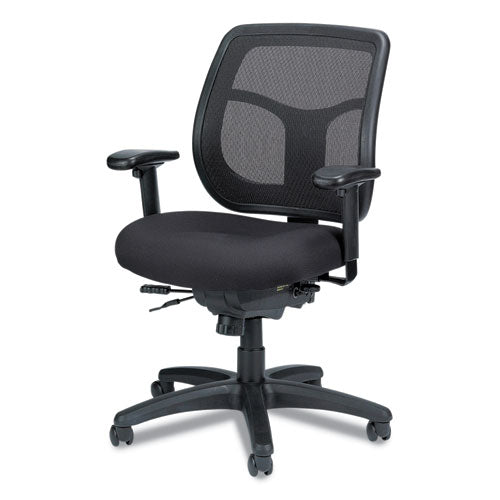 Image of Eurotech Apollo Multi-Function Mesh Task Chair, Supports Up To 250 Lb, 18.9" To 22.4" Seat Height, Silver Seat/back, Black Base