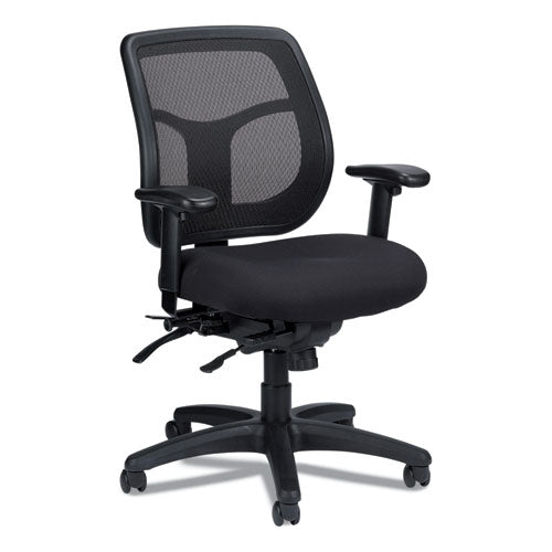 Image of Eurotech Apollo Multi-Function Mesh Task Chair, Supports Up To 250 Lb, 18.9" To 22.4" Seat Height, Silver Seat/back, Black Base