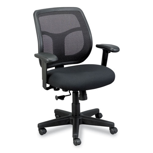 Image of Eurotech Apollo Mid-Back Mesh Chair, 18.1" To 21.7" Seat Height, Black