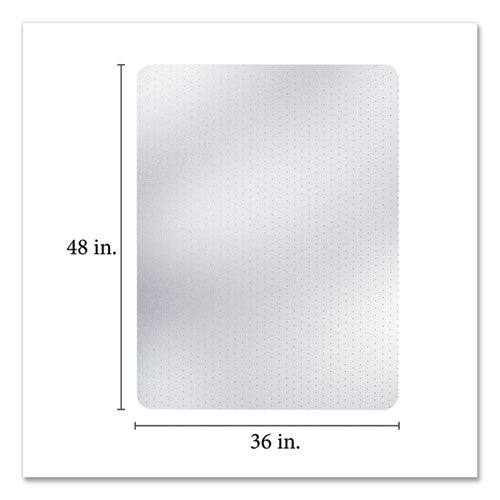 Image of deflecto® All Day Use Chair Mat - All Carpet Types, 36 X 48, Rectangular, Clear