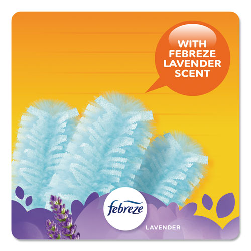 Image of Swiffer® Refill Dusters, Dustlock Fiber, Light Blue, Lavender Vanilla Scent,10/box,4 Boxes/carton