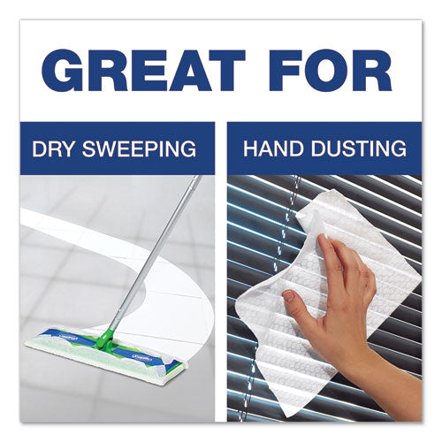 Image of Swiffer® Dry Refill Cloths, White, 10.63 x 8, 32/Box, 6 Boxes/Carton