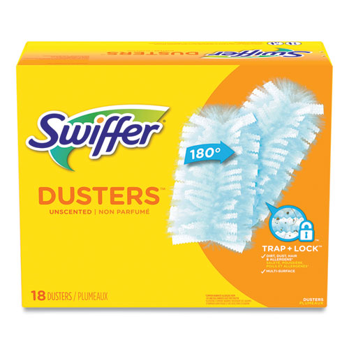 Image of Swiffer® Dusters Refill, Fiber Bristle, Light Blue, 18/box