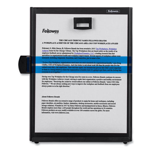 Image of Fellowes® Metal Copyholder, 200 Sheet Capacity, Steel, Black