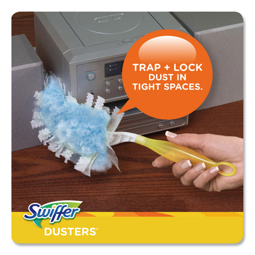 Image of Swiffer® Refill Dusters, Dust Lock Fiber, Light Blue, Unscented, 10/box, 4 Box/carton
