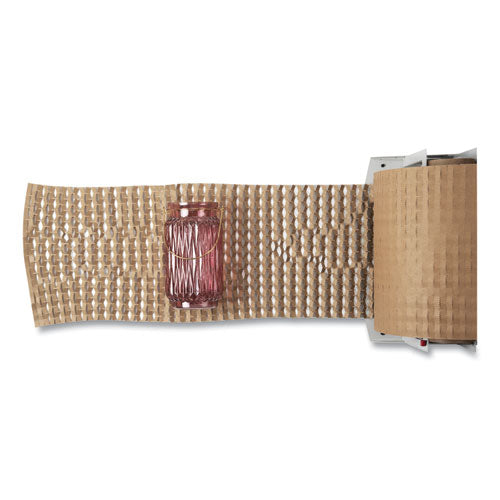 Image of Scotch Cushion Lock Protective Wrap Dispenser, For Up To 16" Diameter X 12" Wide Rolls, Steel, Beige