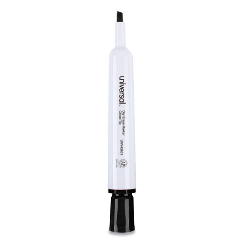 Image of Universal Dry Erase Marker, Broad Chisel Tip, Black, Dozen