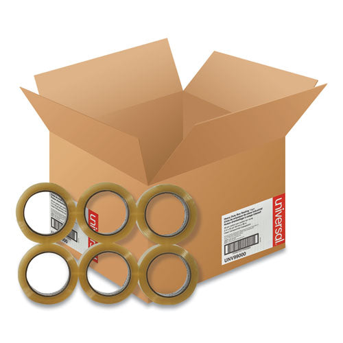Image of Universal® Heavy-Duty Box Sealing Tape, 3" Core, 1.88" x 54.6 yds, Clear, 36/Carton