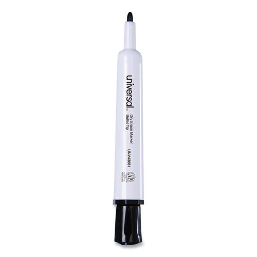 Image of Universal Dry Erase Marker, Medium Bullet Tip, Black, Dozen