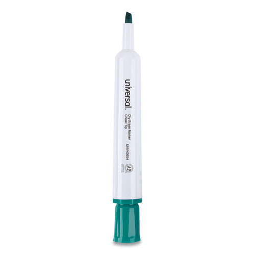 Image of Universal Dry Erase Marker, Broad Chisel Tip, Green, Dozen