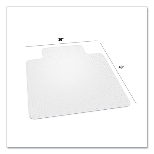Image of ES Robbins® Everlife Chair Mats For Medium Pile Carpet With Lip, 36 X 48, Clear