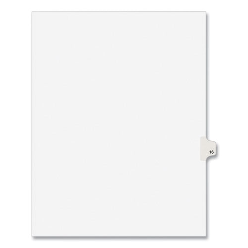 Image of Avery® Preprinted Legal Exhibit Side Tab Index Dividers, Avery Style, 10-Tab, 16, 11 X 8.5, White, 25/pack, (1016)