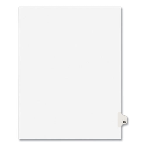 Image of Avery® Preprinted Legal Exhibit Side Tab Index Dividers, Avery Style, 10-Tab, 23, 11 X 8.5, White, 25/pack, (1023)