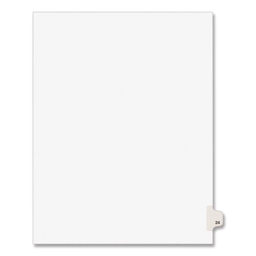 Image of Avery® Preprinted Legal Exhibit Side Tab Index Dividers, Avery Style, 10-Tab, 24, 11 X 8.5, White, 25/pack, (1024)