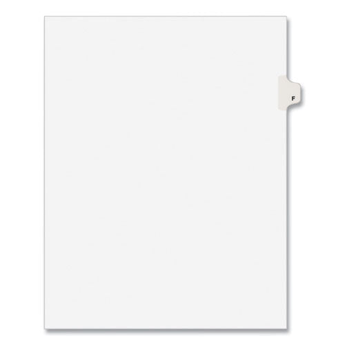 Image of Avery® Preprinted Legal Exhibit Side Tab Index Dividers, Avery Style, 26-Tab, F, 11 X 8.5, White, 25/pack, (1406)