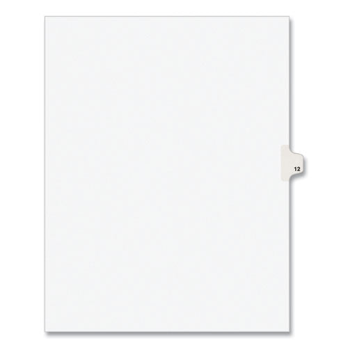 Image of Avery® Preprinted Legal Exhibit Side Tab Index Dividers, Avery Style, 10-Tab, 12, 11 X 8.5, White, 25/pack
